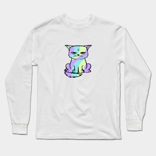 angry cat,funny cat design Long Sleeve T-Shirt